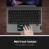 Nillkin iPad Air 13-inch Case Keyboard (M3,2025/M2,2024), Slide Camera Cover, iPad Pro 12.9 Protective Case with Backlit Wireless Detachable Keyboard Arabic / English, Trackpad and Pencil Holder - Black
